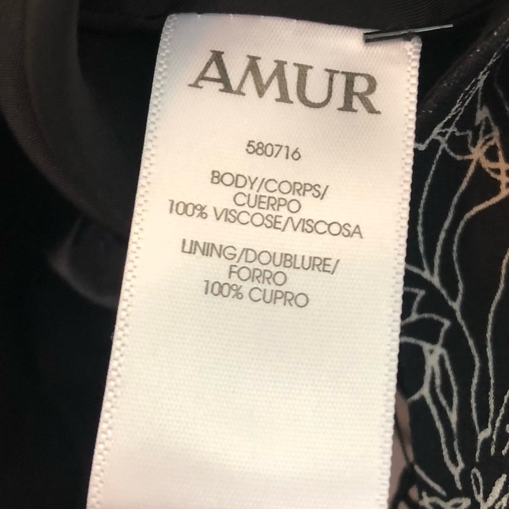 Amur Knox Wrap Floral Skirt Ruffle Black White - Picture 8 of 10